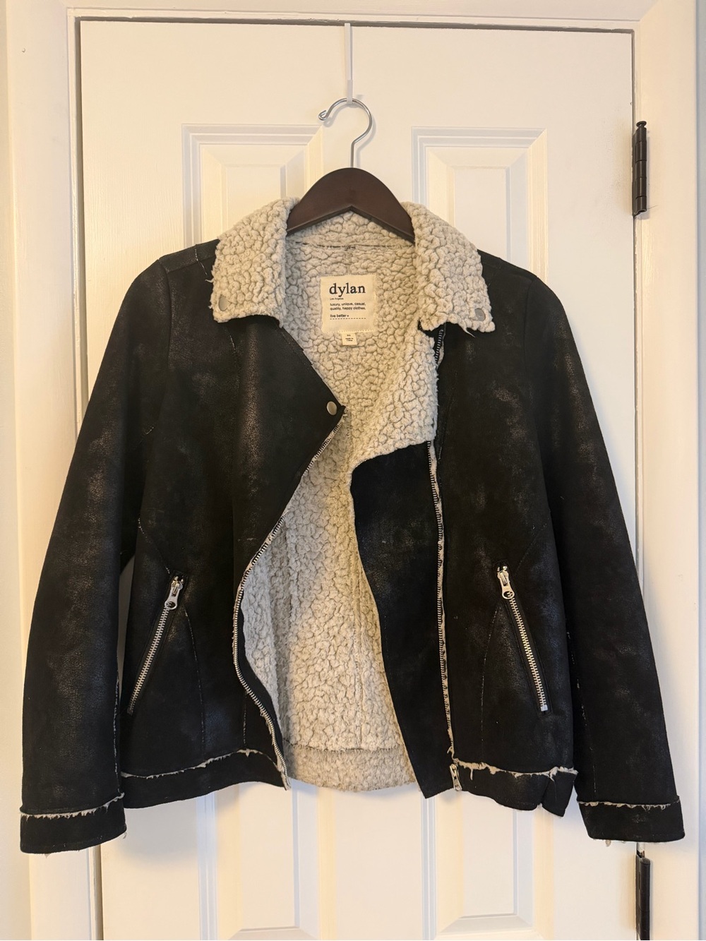 Dylan Faux Suede and Shearling Jacket